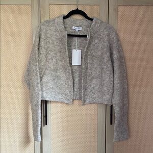 Emory Park Heather Cream and Gray Cardigan
